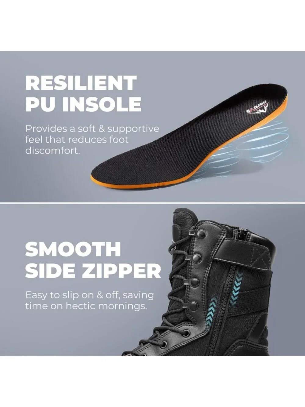 Men's Composite Toe Work Boots with Side Zipper | Durable Safety Footwear